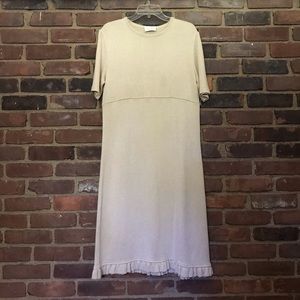 CONTESSA ROBERTA | gold shimmer dress -36 chest -43” long